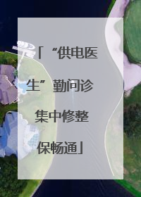 “供电医生”勤问诊 集中修整保畅通