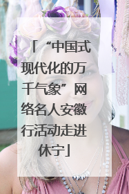 “中国式现代化的万千气象”网络名人安徽行活动走进休宁