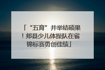 “五育”并举结硕果！郏县少儿体操队在省锦标赛勇创佳绩