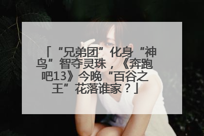 “兄弟团”化身“神鸟”智夺灵珠，《奔跑吧13》今晚“百谷之王”花落谁家？