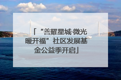 “善耀星城·微光暖开福”社区发展基金公益季开启