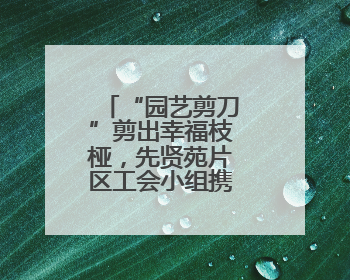 “园艺剪刀”剪出幸福枝桠，先贤苑片区工会小组携手扮靓家园