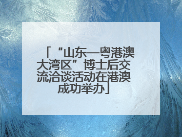 “山东—粤港澳大湾区”博士后交流洽谈活动在港澳成功举办