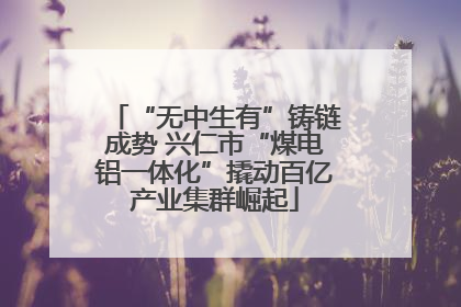 “无中生有”铸链成势 兴仁市“煤电铝一体化”撬动百亿产业集群崛起