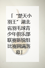 “楚天小羽王”湖北省羽毛球青少年俱乐部联赛新锐组比赛圆满落幕