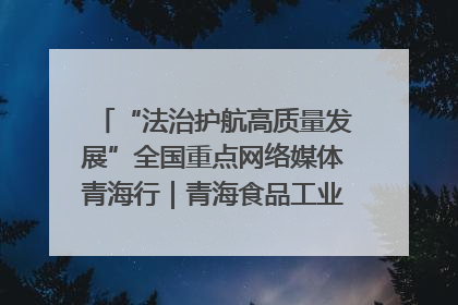 “法治护航高质量发展”全国重点网络媒体青海行｜青海食品工业协会：架起“青字号”美食的产业化桥梁