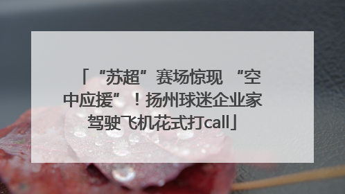 “苏超”赛场惊现 “空中应援”！扬州球迷企业家驾驶飞机花式打call
