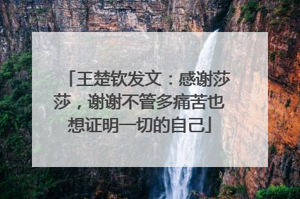 王楚钦发文：感谢莎莎，谢谢不管多痛苦也想证明一切的自己