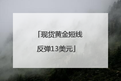 现货黄金短线反弹13美元