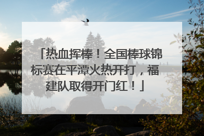 热血挥棒！全国棒球锦标赛在平潭火热开打，福建队取得开门红！