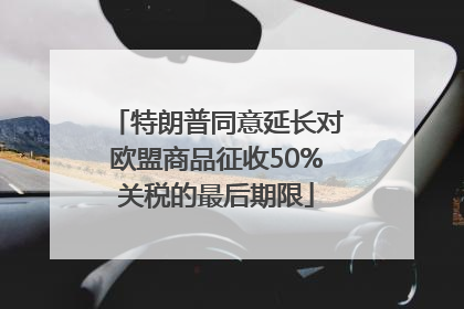 特朗普同意延长对欧盟商品征收50%关税的最后期限