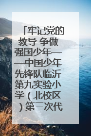 牢记党的教导 争做强国少年——中国少年先锋队临沂第九实验小学（北校区）第三次代表大会胜利召开