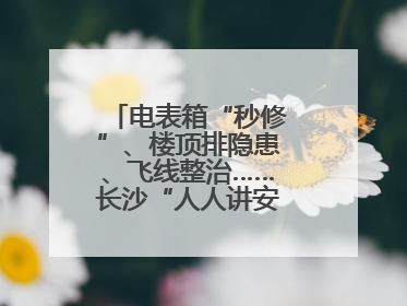 电表箱“秒修”、楼顶排隐患、飞线整治……长沙“人人讲安全”动真格！