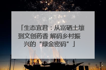 生态宜君：从富硒土壤到文创药香 解码乡村振兴的“绿金密码”