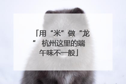 用“米”做“龙” 杭州这里的端午味不一般