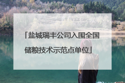 盐城瑞丰公司入围全国储粮技术示范点单位