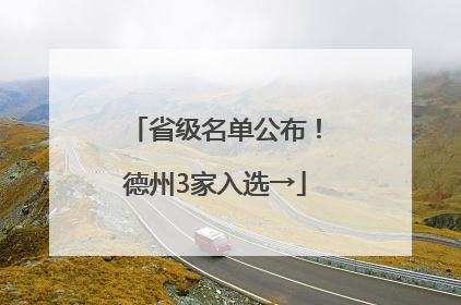 省级名单公布！德州3家入选→