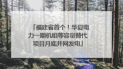 福建省首个！华夏电力一期机组等容量替代项目月底并网发电