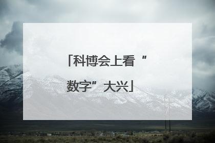 科博会上看“数字”大兴