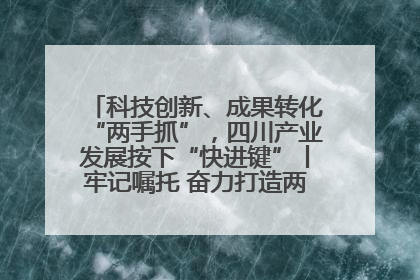 科技创新、成果转化“两手抓”，四川产业发展按下“快进键”丨牢记嘱托 奋力打造两高地两基地一屏障