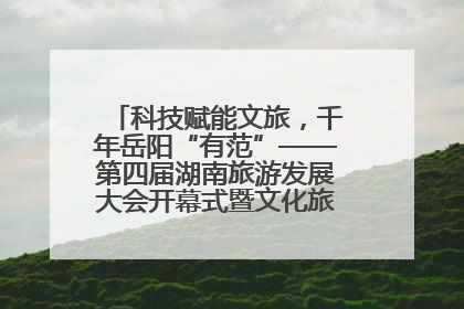 科技赋能文旅，千年岳阳“有范”——第四届湖南旅游发展大会开幕式暨文化旅游推介会侧记