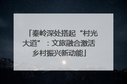 秦岭深处搭起“村光大道”：文旅融合激活乡村振兴新动能
