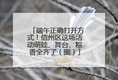端午正确打开方式！信州区这场活动萌娃、舞台、粽香全齐了（图）