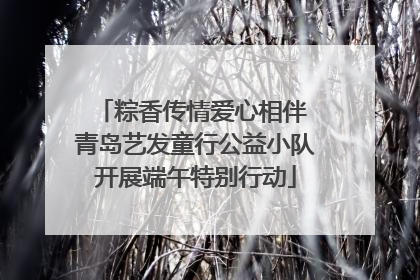 粽香传情爱心相伴 青岛艺发童行公益小队开展端午特别行动