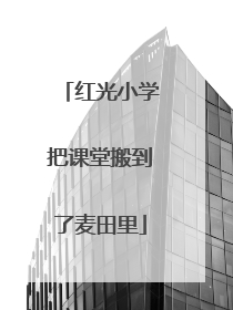 红光小学把课堂搬到了麦田里