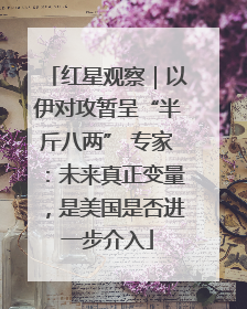 红星观察｜以伊对攻暂呈“半斤八两” 专家：未来真正变量，是美国是否进一步介入