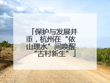 保护与发展并重，杭州在“依山理水”间唤醒“古村新生”
