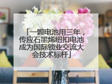 一颗电池用三年，传应石墨烯纽扣电池成为国际锁业交流大会技术标杆