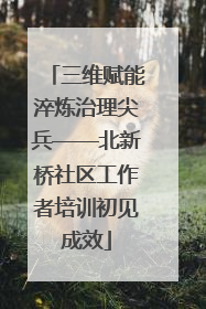 三维赋能淬炼治理尖兵——北新桥社区工作者培训初见成效