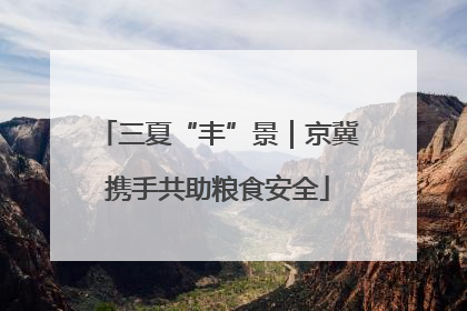 三夏“丰”景｜京冀携手共助粮食安全