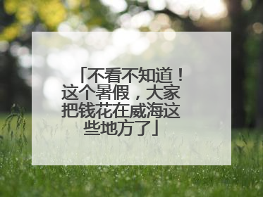 不看不知道！这个暑假，大家把钱花在威海这些地方了