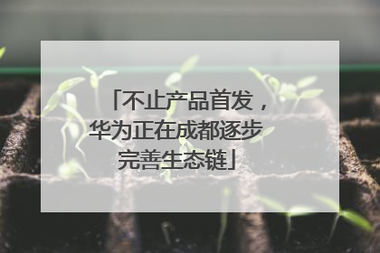 不止产品首发，华为正在成都逐步完善生态链