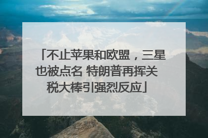 不止苹果和欧盟，三星也被点名 特朗普再挥关税大棒引强烈反应