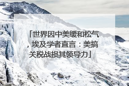 世界因中美缓和松气，埃及学者直言：美搞关税战损其领导力