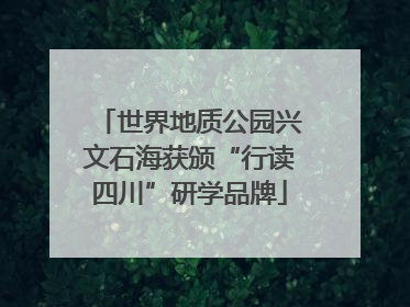 世界地质公园兴文石海获颁“行读四川”研学品牌