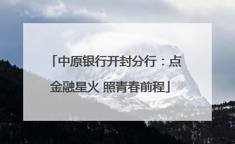 中原银行开封分行：点金融星火 照青春前程