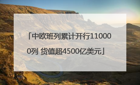 中欧班列累计开行110000列 货值超4500亿美元