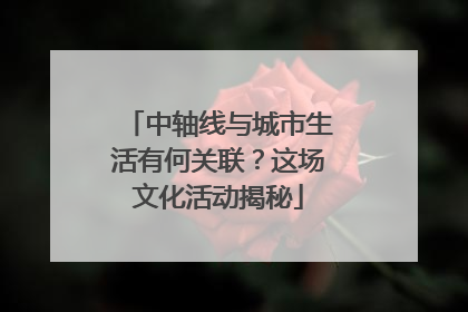 中轴线与城市生活有何关联？这场文化活动揭秘