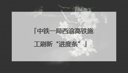 中铁一局西渝高铁施工刷新“进度条”