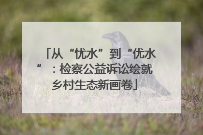 从“忧水”到“优水”：检察公益诉讼绘就乡村生态新画卷