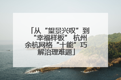 从“望景兴叹”到“幸福样板” 杭州余杭网格“十能”巧解治理难题
