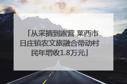 从采摘到露营 莱西市日庄镇农文旅融合带动村民年增收1.8万元