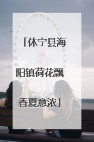 休宁县海阳镇荷花飘香夏意浓
