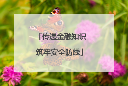 传递金融知识 筑牢安全防线
