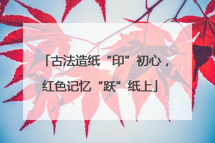古法造纸“印”初心，红色记忆“跃”纸上