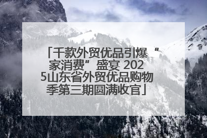 千款外贸优品引爆“家消费”盛宴 2025山东省外贸优品购物季第三期圆满收官